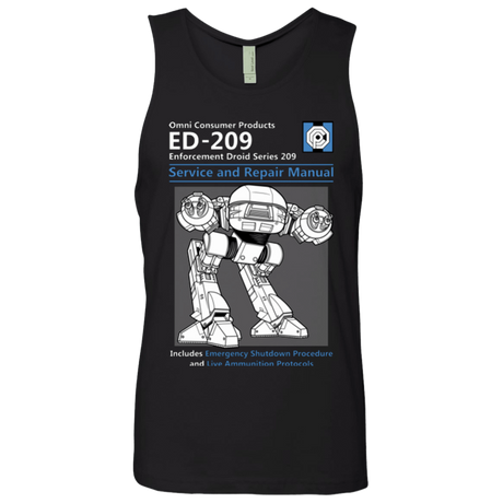 T-Shirts Black / Small ED209 SERVICE & REPAIR MANUAL Men's Premium Tank Top