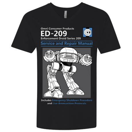 T-Shirts Black / X-Small ED209 SERVICE & REPAIR MANUAL Men's Premium V-Neck