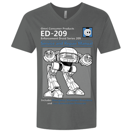 T-Shirts Heavy Metal / X-Small ED209 SERVICE & REPAIR MANUAL Men's Premium V-Neck