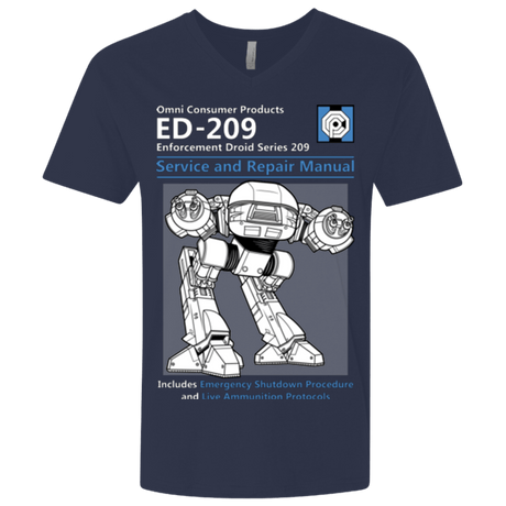 T-Shirts Midnight Navy / X-Small ED209 SERVICE & REPAIR MANUAL Men's Premium V-Neck