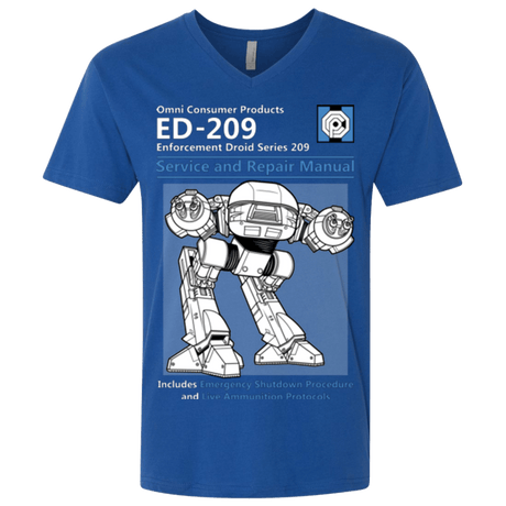 T-Shirts Royal / X-Small ED209 SERVICE & REPAIR MANUAL Men's Premium V-Neck