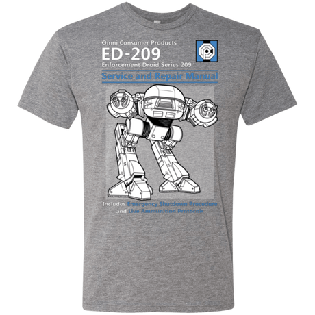 T-Shirts Premium Heather / Small ED209 SERVICE & REPAIR MANUAL Men's Triblend T-Shirt