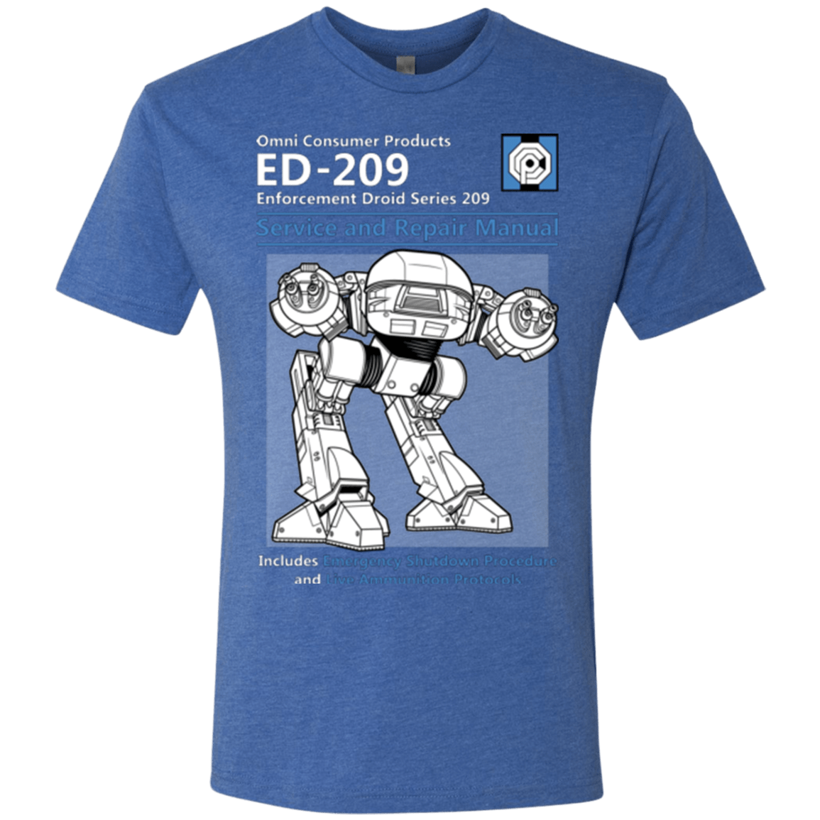 T-Shirts Vintage Royal / Small ED209 SERVICE & REPAIR MANUAL Men's Triblend T-Shirt