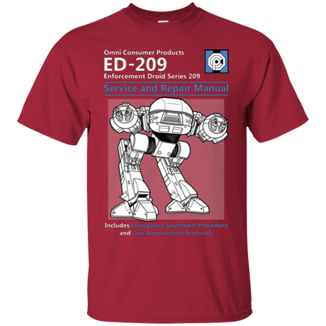 T-Shirts Cardinal / Small ED209 SERVICE & REPAIR MANUAL T-Shirt