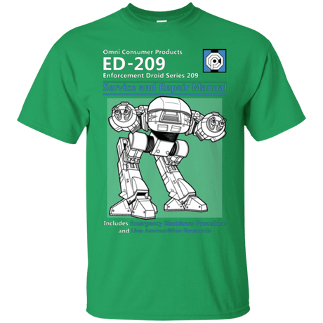T-Shirts Irish Green / Small ED209 SERVICE & REPAIR MANUAL T-Shirt
