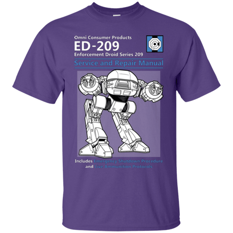 T-Shirts Purple / Small ED209 SERVICE & REPAIR MANUAL T-Shirt
