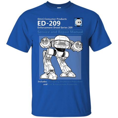 T-Shirts Royal / Small ED209 SERVICE & REPAIR MANUAL T-Shirt
