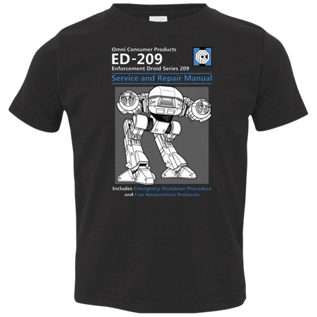 T-Shirts Black / 2T ED209 SERVICE & REPAIR MANUAL Toddler Premium T-Shirt