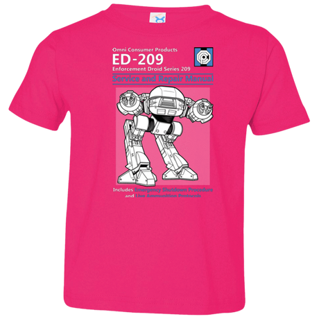 T-Shirts Hot Pink / 2T ED209 SERVICE & REPAIR MANUAL Toddler Premium T-Shirt