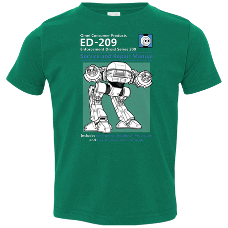 T-Shirts Kelly / 2T ED209 SERVICE & REPAIR MANUAL Toddler Premium T-Shirt