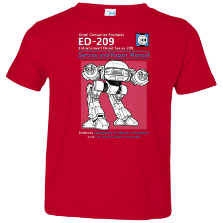 T-Shirts Red / 2T ED209 SERVICE & REPAIR MANUAL Toddler Premium T-Shirt