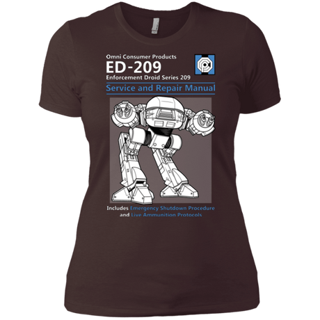 T-Shirts Dark Chocolate / X-Small ED209 SERVICE & REPAIR MANUAL Women's Premium T-Shirt