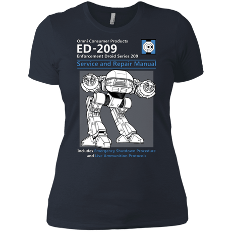 T-Shirts Indigo / X-Small ED209 SERVICE & REPAIR MANUAL Women's Premium T-Shirt