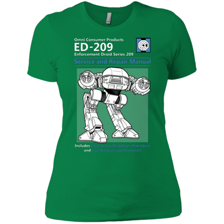 T-Shirts Kelly Green / X-Small ED209 SERVICE & REPAIR MANUAL Women's Premium T-Shirt