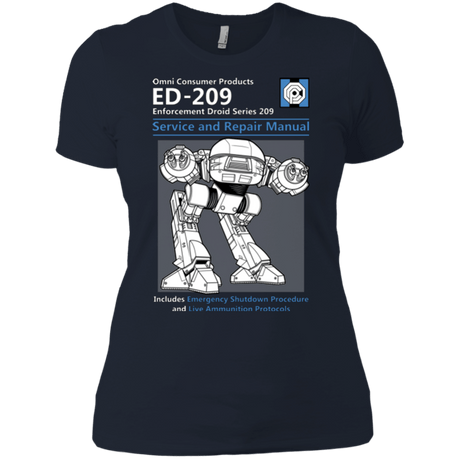 T-Shirts Midnight Navy / X-Small ED209 SERVICE & REPAIR MANUAL Women's Premium T-Shirt