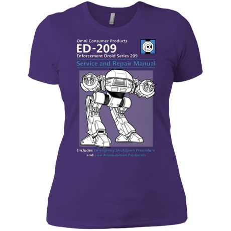T-Shirts Purple / X-Small ED209 SERVICE & REPAIR MANUAL Women's Premium T-Shirt