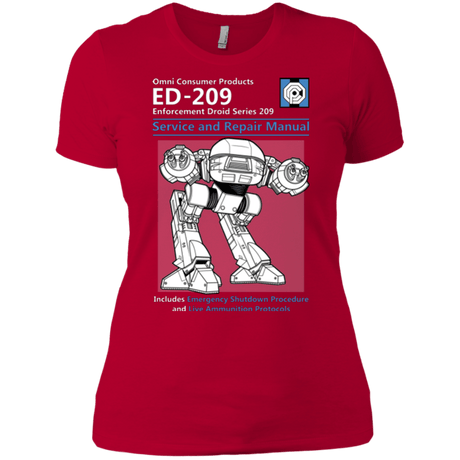 T-Shirts Red / X-Small ED209 SERVICE & REPAIR MANUAL Women's Premium T-Shirt