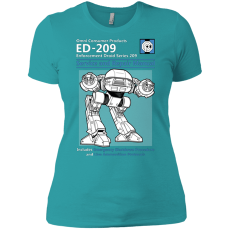 T-Shirts Tahiti Blue / X-Small ED209 SERVICE & REPAIR MANUAL Women's Premium T-Shirt