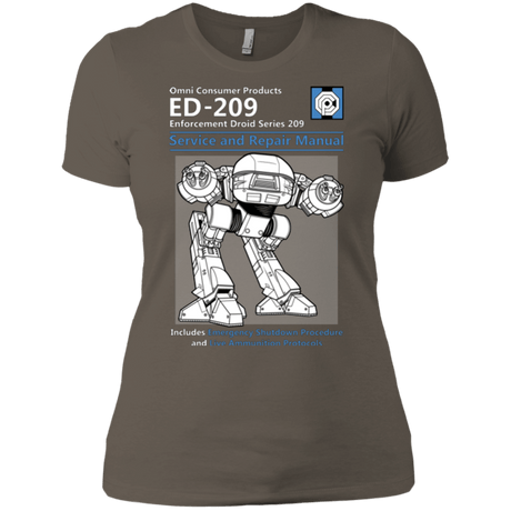 T-Shirts Warm Grey / X-Small ED209 SERVICE & REPAIR MANUAL Women's Premium T-Shirt