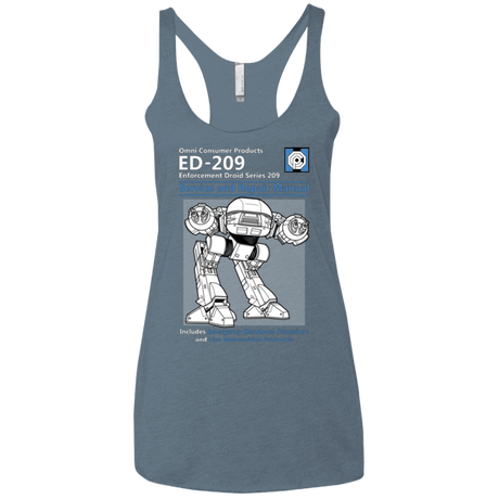 T-Shirts Indigo / X-Small ED209 SERVICE & REPAIR MANUAL Women's Triblend Racerback Tank