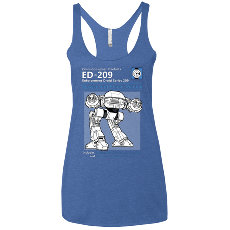 T-Shirts Vintage Royal / X-Small ED209 SERVICE & REPAIR MANUAL Women's Triblend Racerback Tank