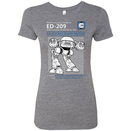 T-Shirts Premium Heather / Small ED209 SERVICE & REPAIR MANUAL Women's Triblend T-Shirt