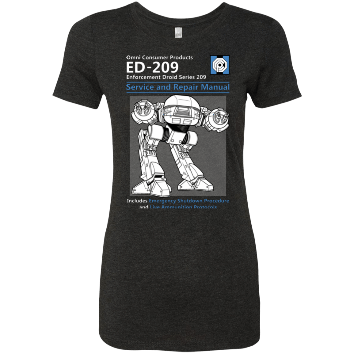 T-Shirts Vintage Black / Small ED209 SERVICE & REPAIR MANUAL Women's Triblend T-Shirt