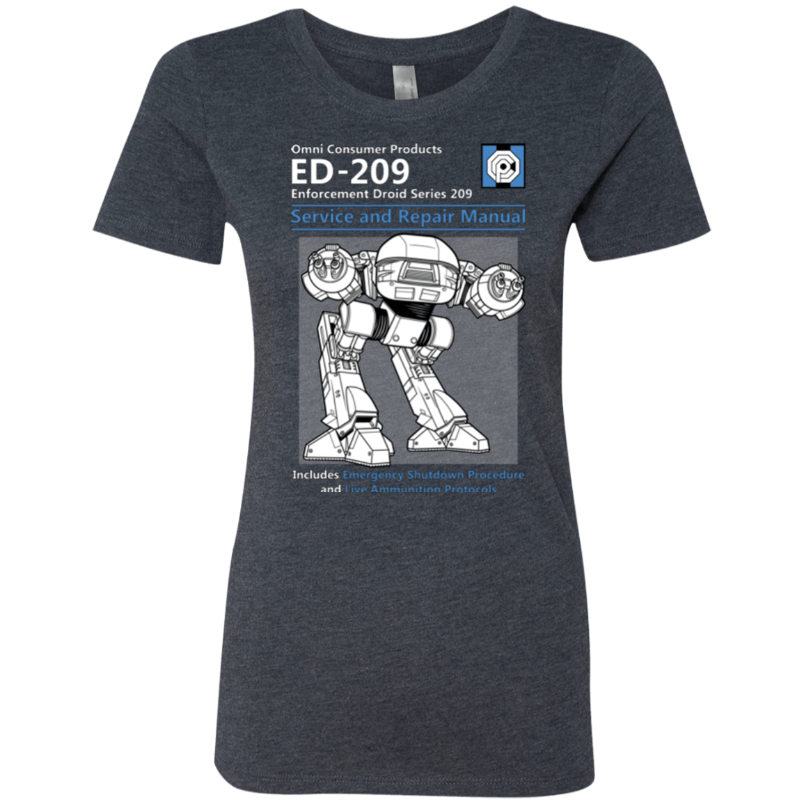 T-Shirts Vintage Navy / Small ED209 SERVICE & REPAIR MANUAL Women's Triblend T-Shirt