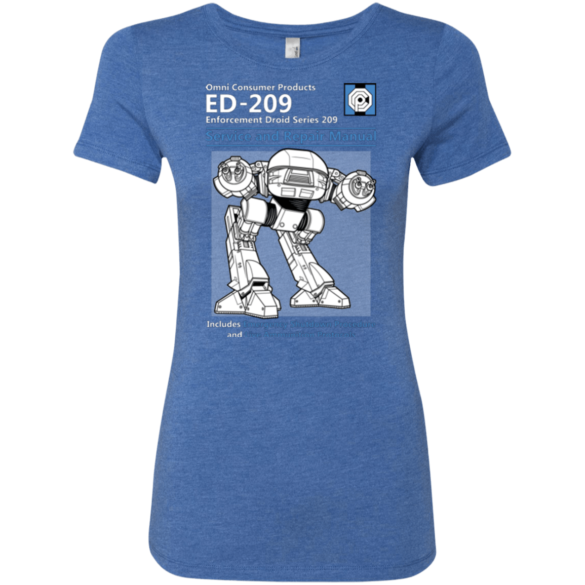 T-Shirts Vintage Royal / Small ED209 SERVICE & REPAIR MANUAL Women's Triblend T-Shirt