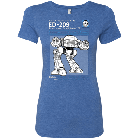T-Shirts Vintage Royal / Small ED209 SERVICE & REPAIR MANUAL Women's Triblend T-Shirt
