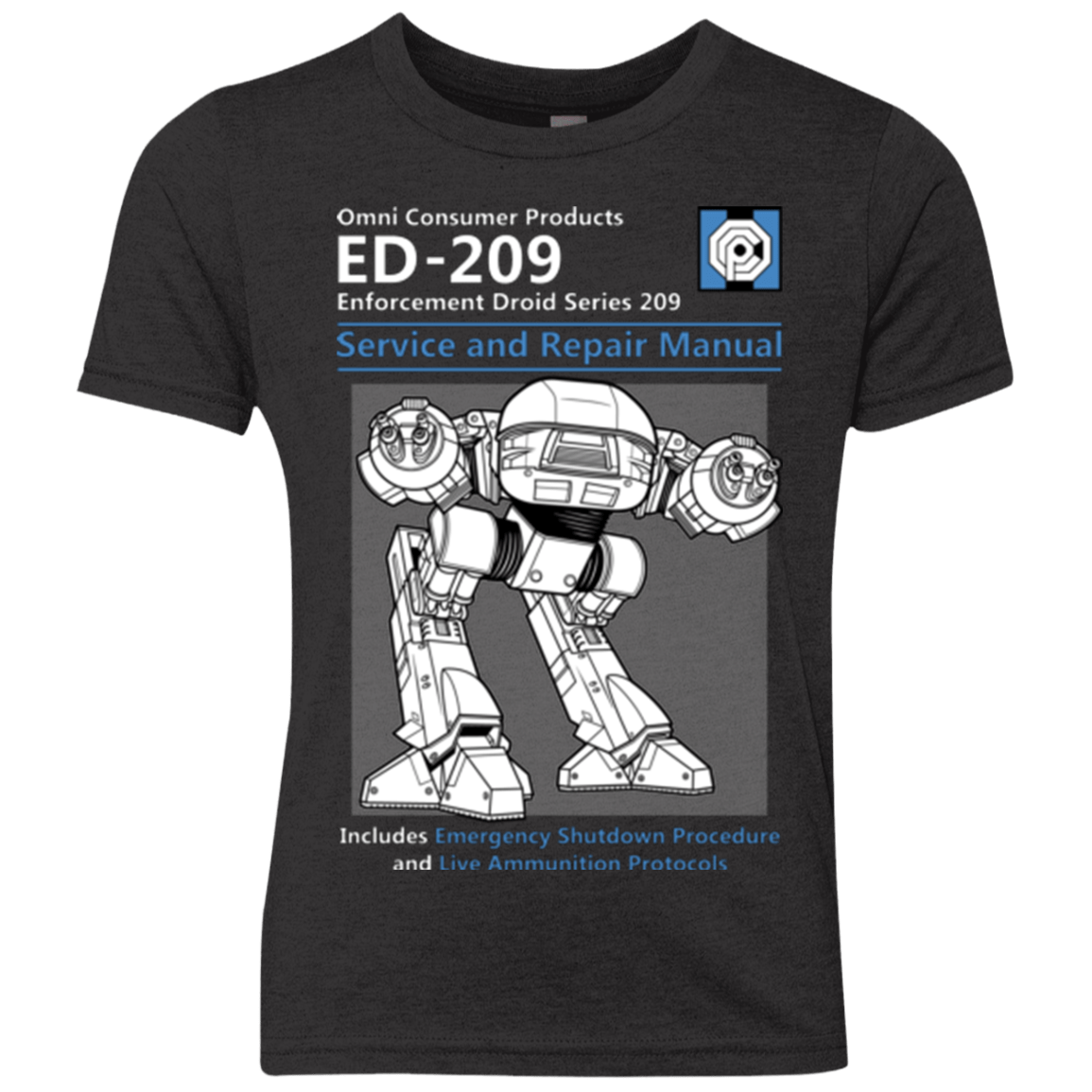 T-Shirts Vintage Black / YXS ED209 SERVICE & REPAIR MANUAL Youth Triblend T-Shirt