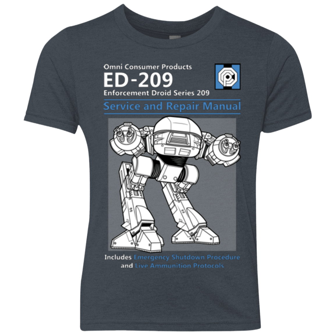T-Shirts Vintage Navy / YXS ED209 SERVICE & REPAIR MANUAL Youth Triblend T-Shirt