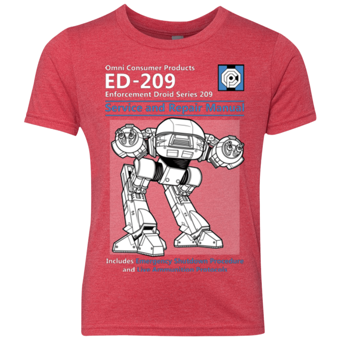T-Shirts Vintage Red / YXS ED209 SERVICE & REPAIR MANUAL Youth Triblend T-Shirt
