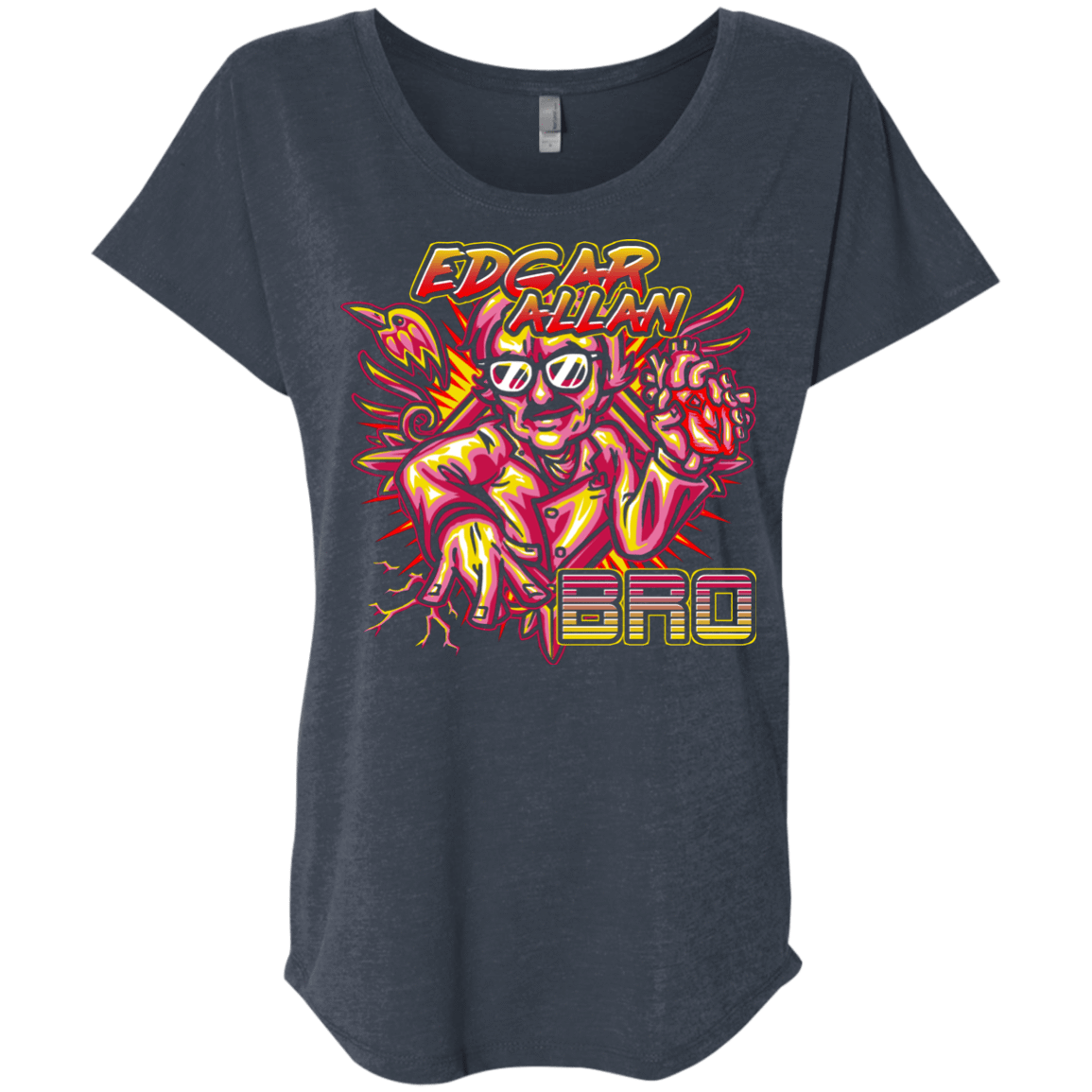 T-Shirts Vintage Navy / X-Small Edgar Allan Bro Triblend Dolman Sleeve