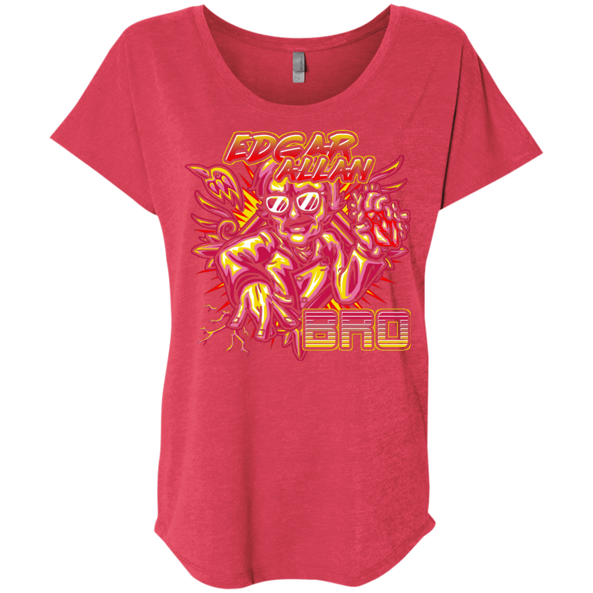 T-Shirts Vintage Red / X-Small Edgar Allan Bro Triblend Dolman Sleeve