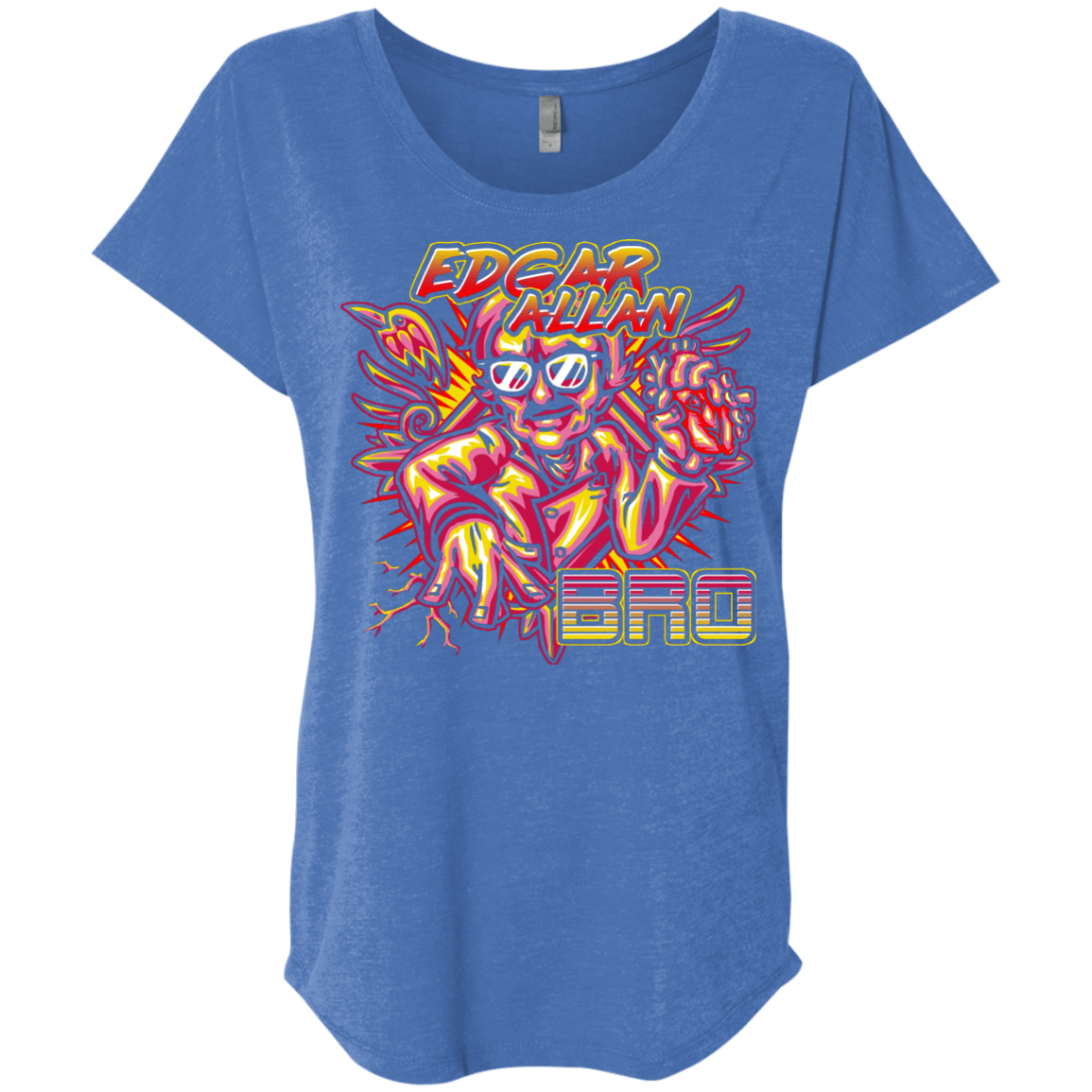 T-Shirts Vintage Royal / X-Small Edgar Allan Bro Triblend Dolman Sleeve