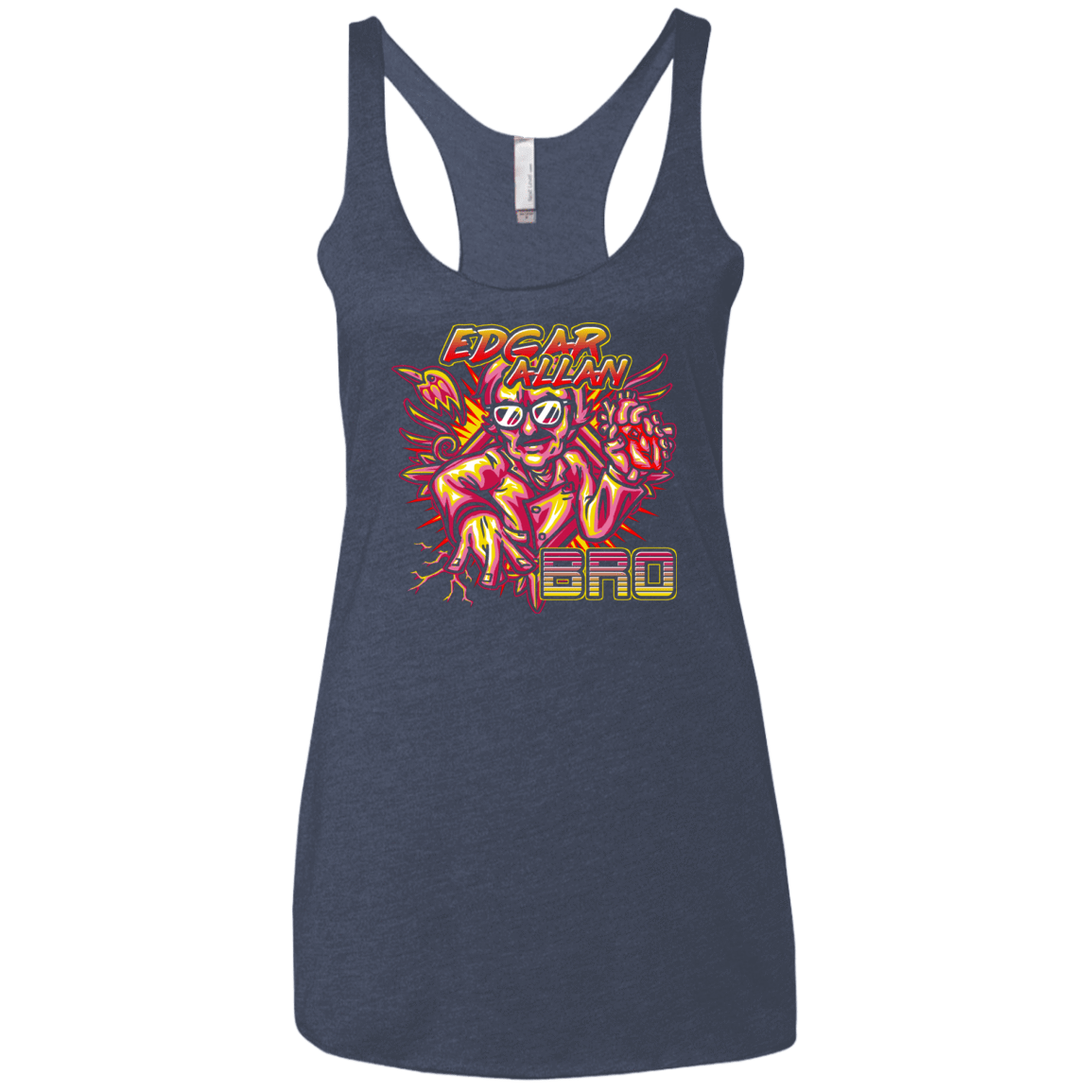 T-Shirts Vintage Navy / X-Small Edgar Allan Bro Women's Triblend Racerback Tank