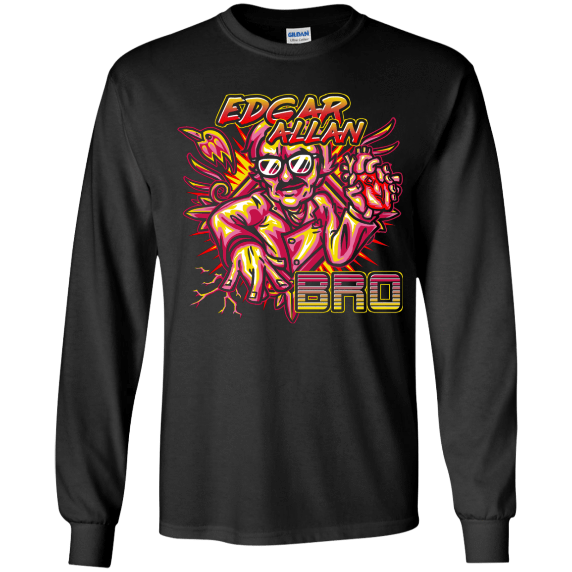 T-Shirts Black / YS Edgar Allan Bro Youth Long Sleeve T-Shirt