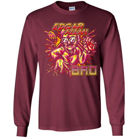 T-Shirts Maroon / YS Edgar Allan Bro Youth Long Sleeve T-Shirt