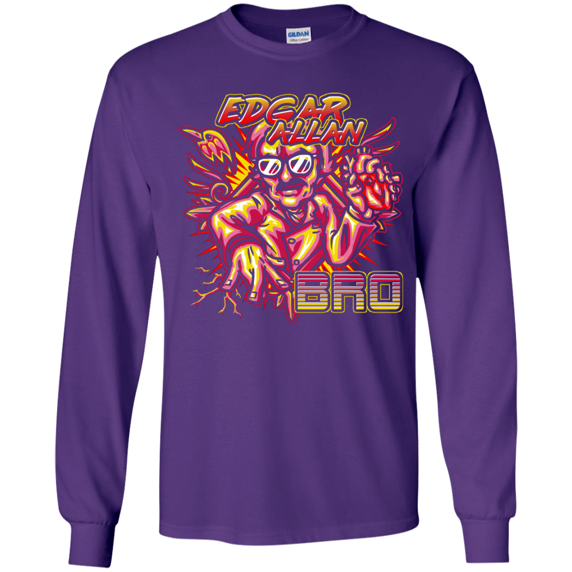 T-Shirts Purple / YS Edgar Allan Bro Youth Long Sleeve T-Shirt