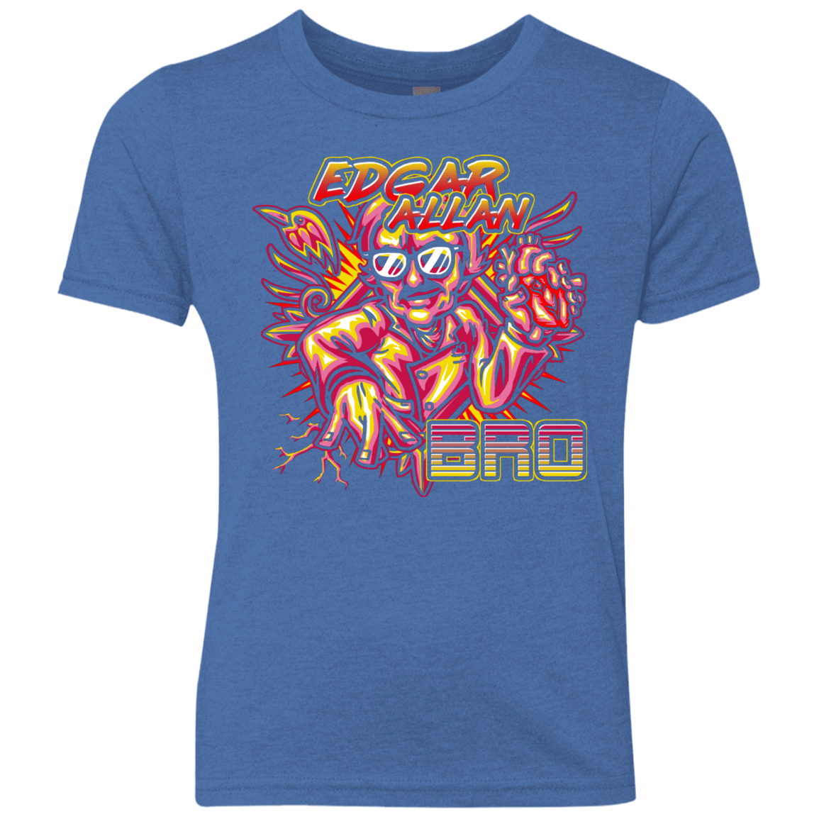 T-Shirts Vintage Royal / YXS Edgar Allan Bro Youth Triblend T-Shirt