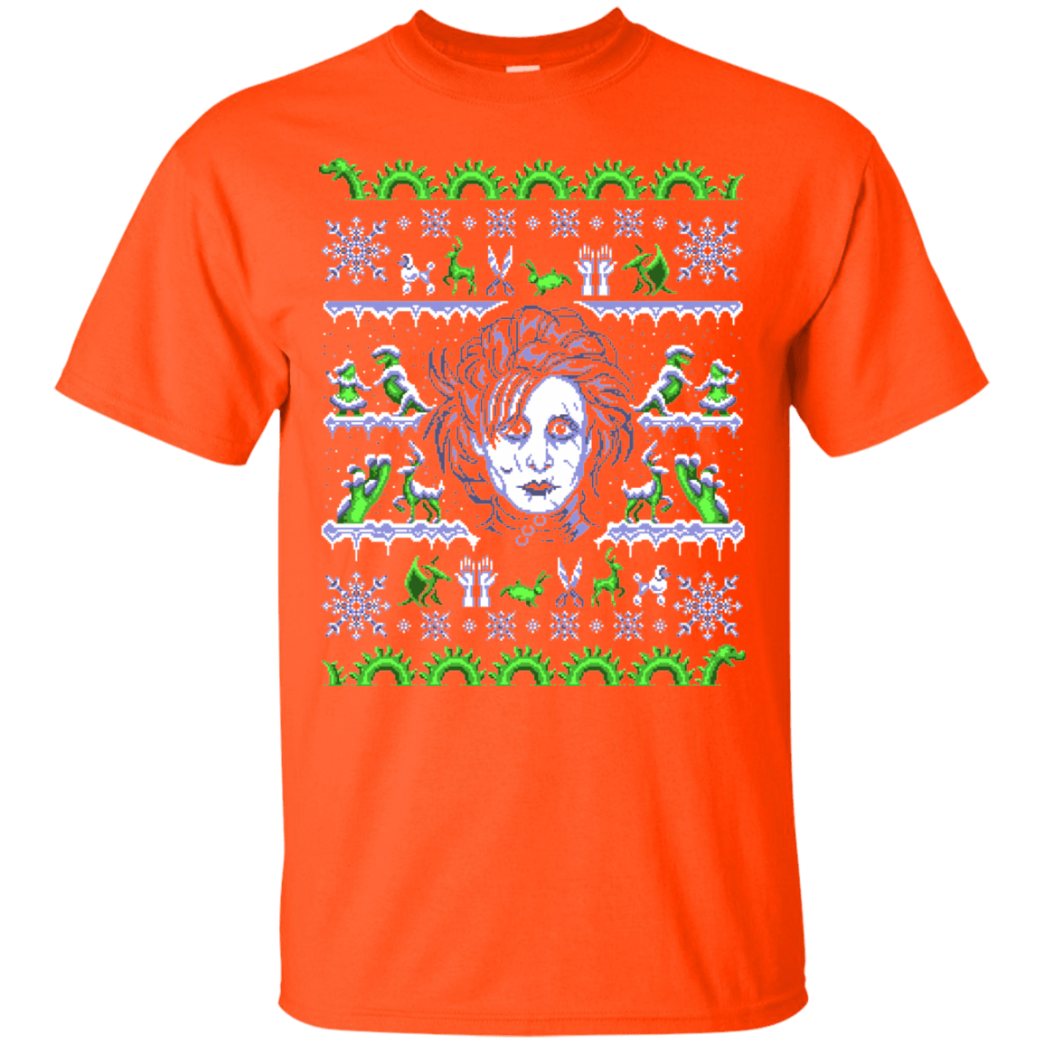 T-Shirts Orange / Small Edward Scissorhands ugly sweater T-Shirt