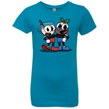 T-Shirts Turquoise / YXS Eggnoghead and Puddingman Girls Premium T-Shirt