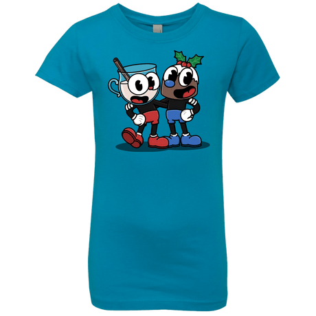 T-Shirts Turquoise / YXS Eggnoghead and Puddingman Girls Premium T-Shirt