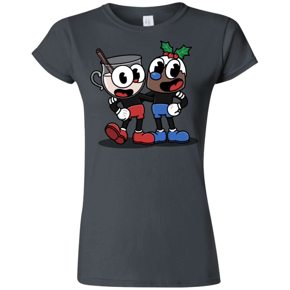 T-Shirts Charcoal / S Eggnoghead and Puddingman Junior Slimmer-Fit T-Shirt