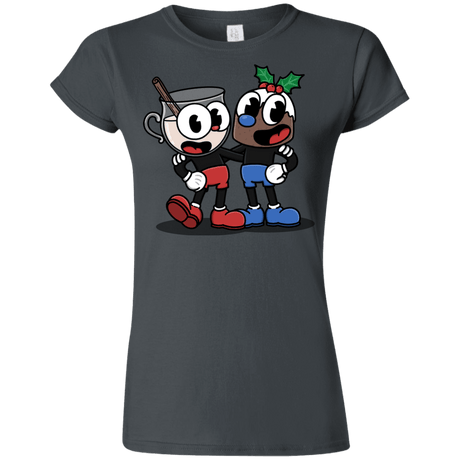 T-Shirts Charcoal / S Eggnoghead and Puddingman Junior Slimmer-Fit T-Shirt