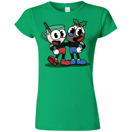 T-Shirts Irish Green / S Eggnoghead and Puddingman Junior Slimmer-Fit T-Shirt