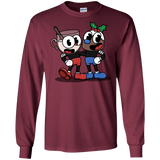 T-Shirts Maroon / S Eggnoghead and Puddingman Men's Long Sleeve T-Shirt