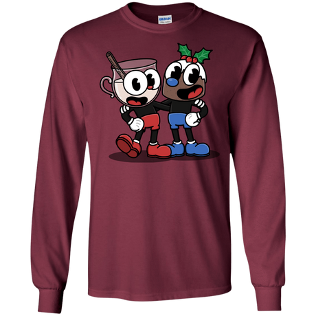 T-Shirts Maroon / S Eggnoghead and Puddingman Men's Long Sleeve T-Shirt