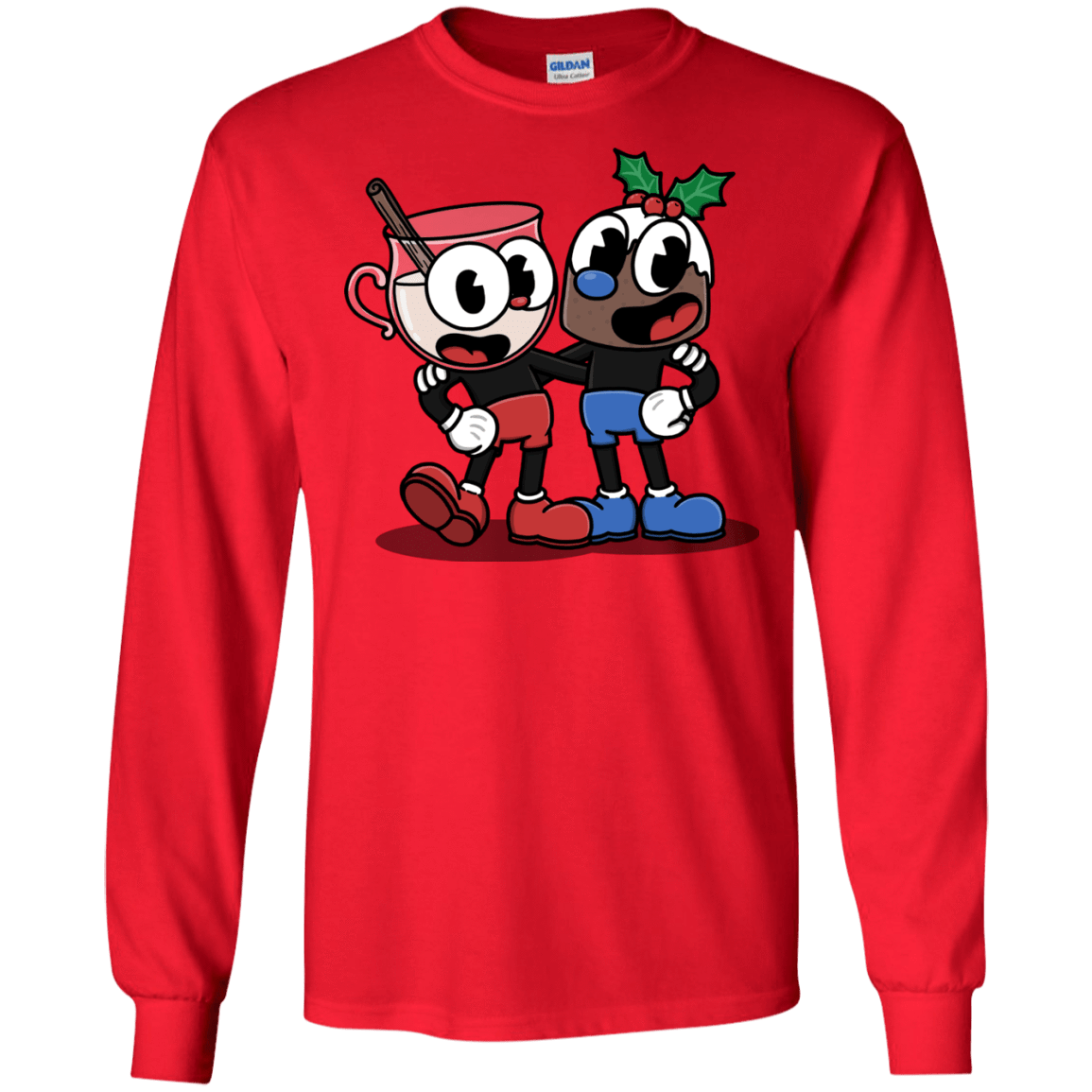 T-Shirts Red / S Eggnoghead and Puddingman Men's Long Sleeve T-Shirt